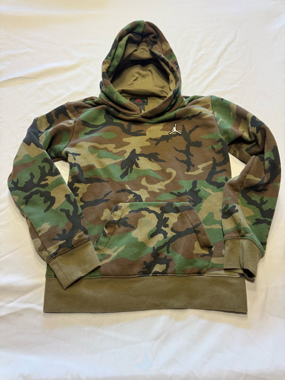 Jordan Kids' Camo Pullover Hoodie - Green & Brown